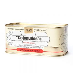Espárragos Cojonudos blancos extra gruesos lata 1 kg Miset